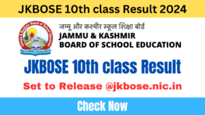 JKBOSE 10th class Result 2024