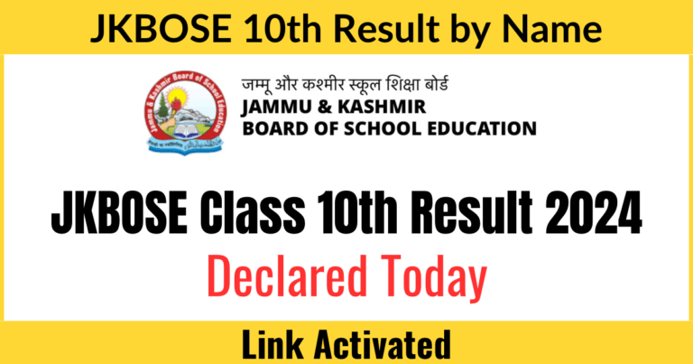 JKBOSE 10th Result 2024