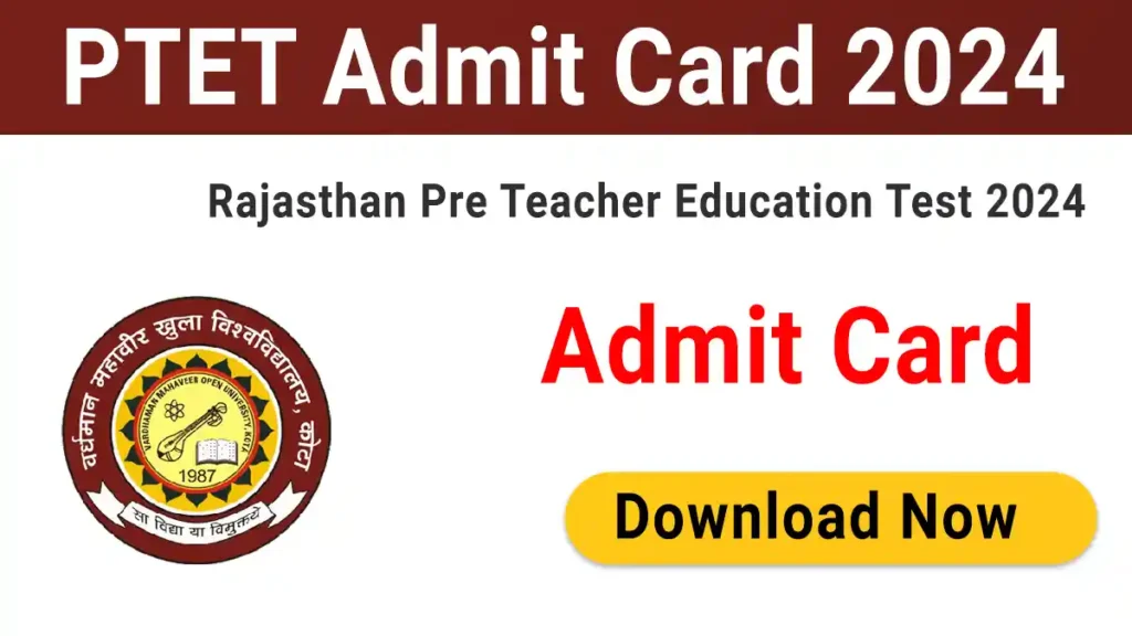 PTET Admit Card 2024 Live Updates: Steps to Download