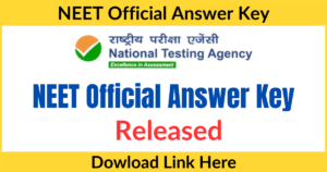 NEET Official Answer Key