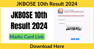 JKBOSE 10th Result 2024