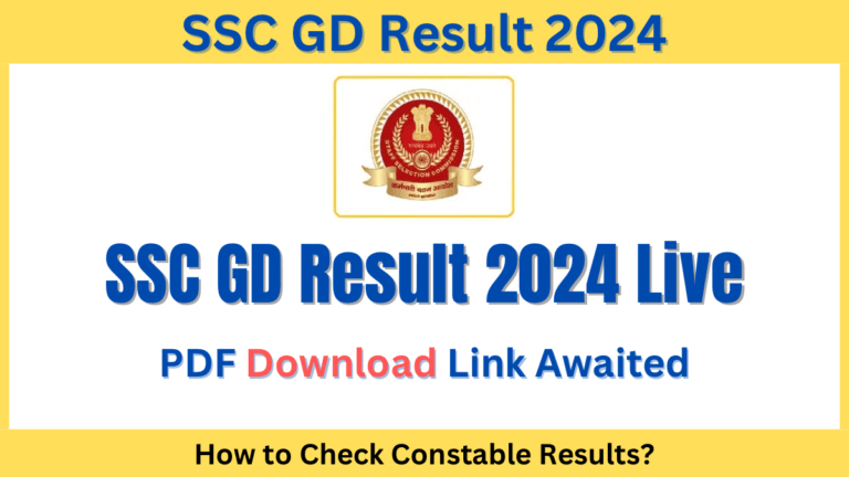 SSC GD Result 2024 @ssc.gov.in Live: PDF Download Link Awaited, How to Check Constable Results?