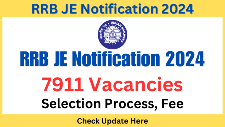 RRB JE Notification 2024