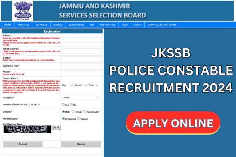 JKSSB Constable Recruitment 2024