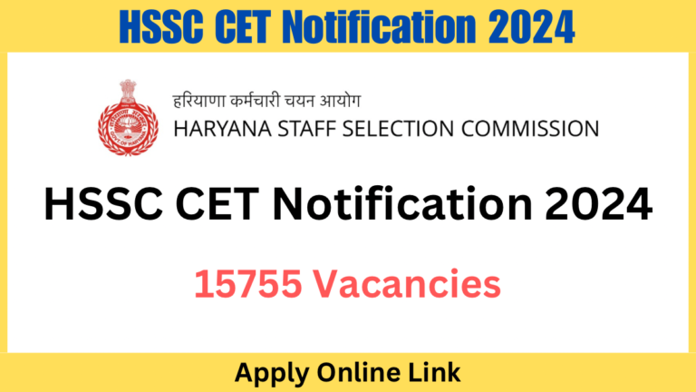 HSSC CET Notification 2024