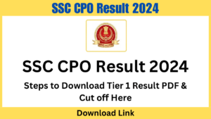 SSC CPO Result 2024