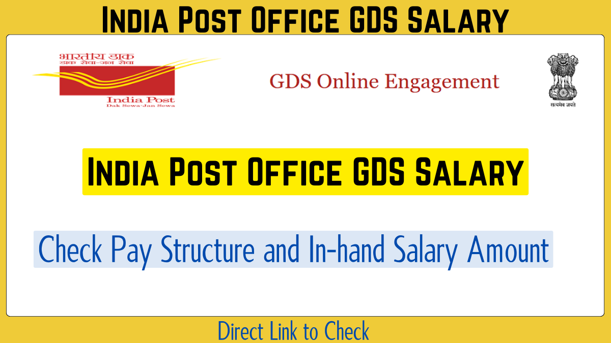 India Post Office GDS Salary