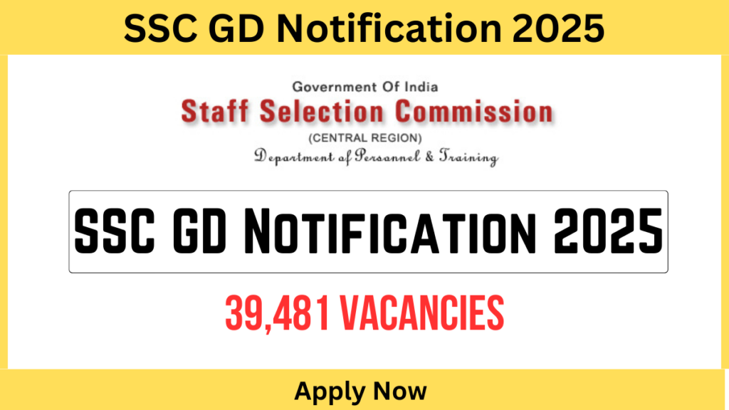 SSC GD Notification 2025