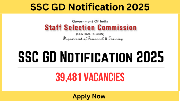 SSC GD Notification 2025