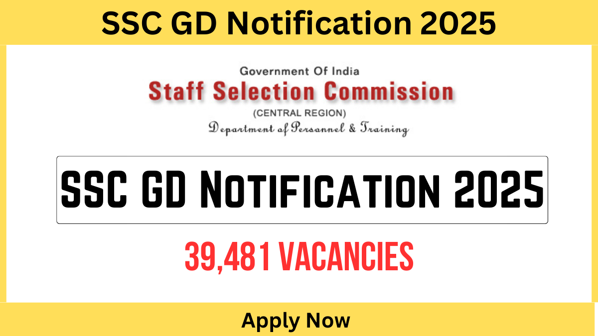 SSC GD Notification 2025