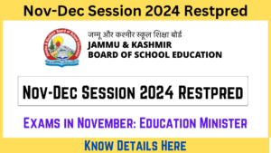 Nov-Dec Session 2024 Restored
