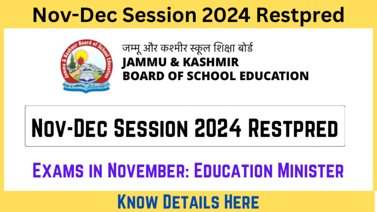 Nov-Dec Session 2024 Restored