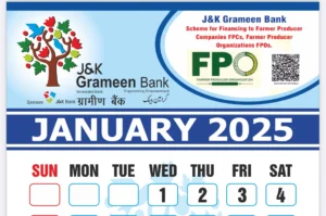 J&K Grameen Bank Calendar 2025 Released: PDF download