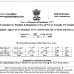 New Fee Structure of Private School Approved in J&K