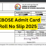 JKBOSE 10th Admit Card 2025