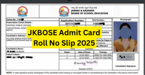 JKBOSE 10th Admit Card 2025