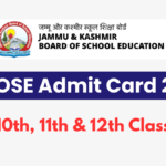 JKBOSE Admit Card 2025