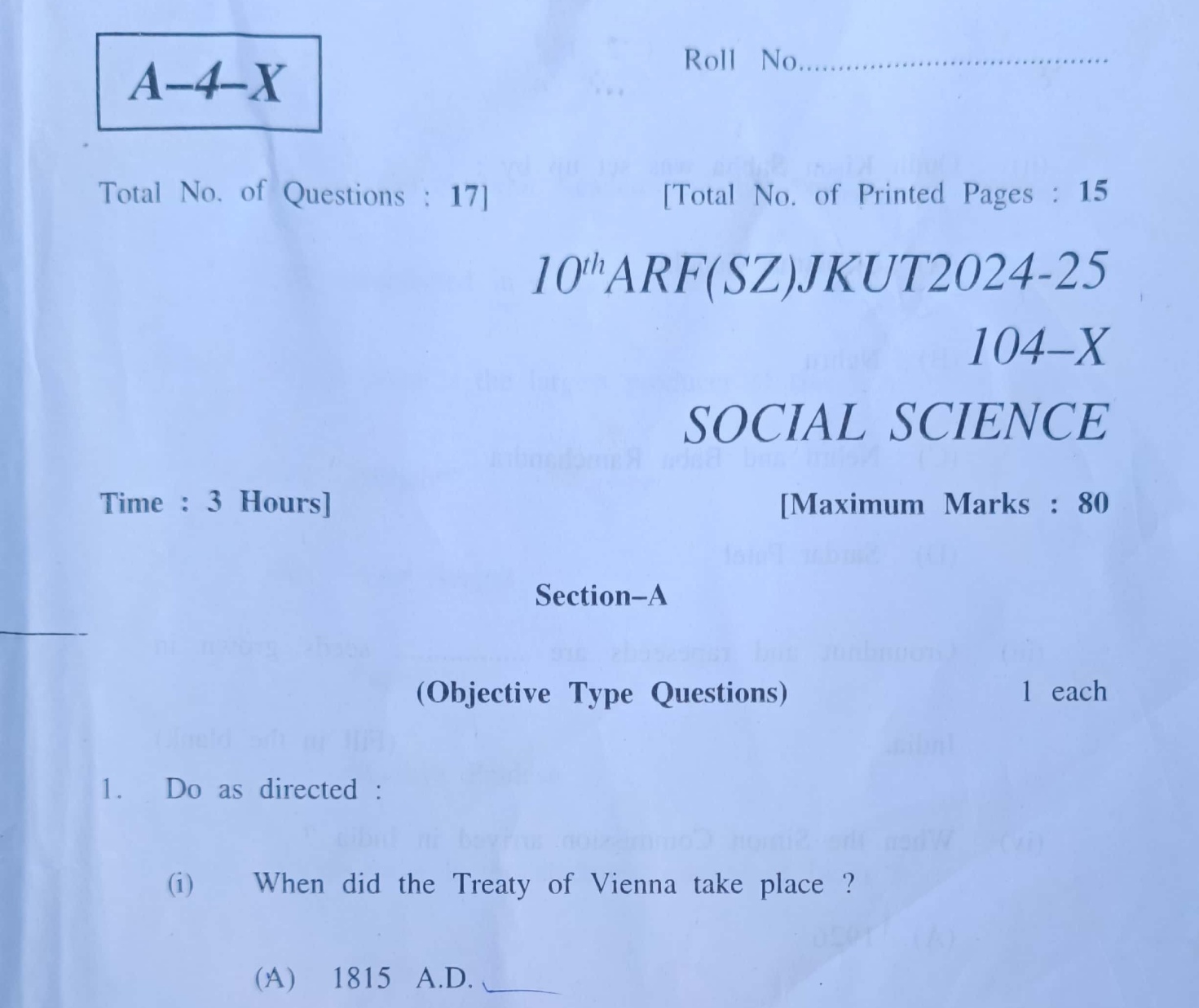 JKBOSE 10th Social Science Question Paper Today Updated: Download Now