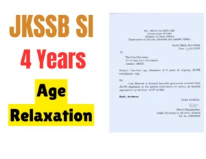 4-Year Age Relaxation to JKPSI Aspirants