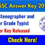 OSSC Junior Stenographer & Typist Answer Key 2025