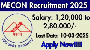 MECON Recruitment 2025