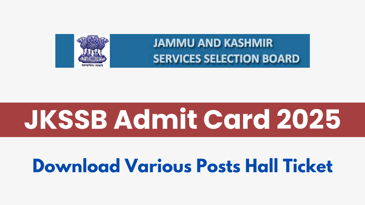 JKSSB Admit Card 2025