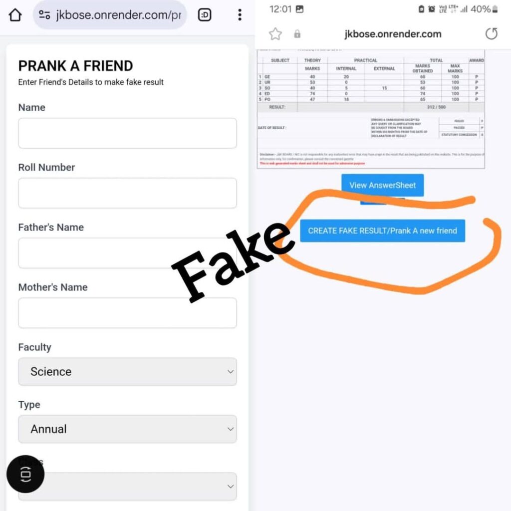 Viral Result Link on Social Media is Fake, Official Scorecard to Differ