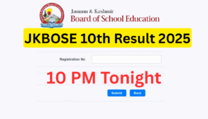 JKBOSE Class 10th Result