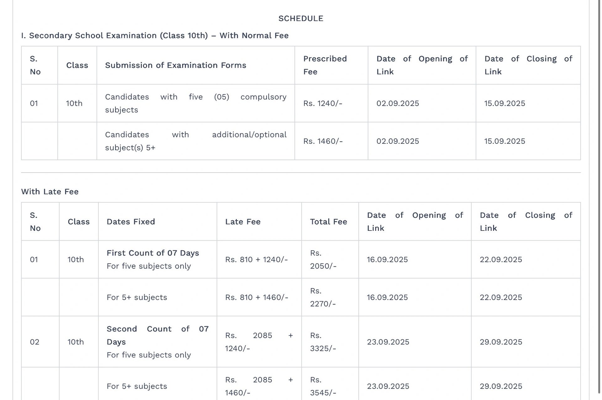 Online Examination Forms for Class 10th Annual (Regular) Session Oct–Nov 2025 Online Examination Forms for Class 10th Annual (Regular) Session Oct–Nov 2025