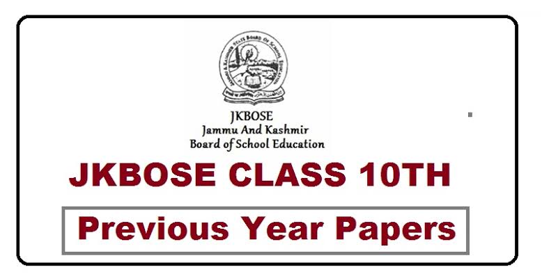 JKBOSE 10th Previous Year Question Papers - All Subjects PDF (2023, 2024, 2025) JKBOSE 10th Previous Year Question Papers