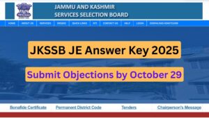 jkssb je answer key 2025