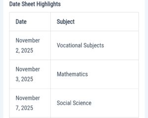 JKBOSE 10th Datesheet 2025 & Syllabus Relaxation Announced