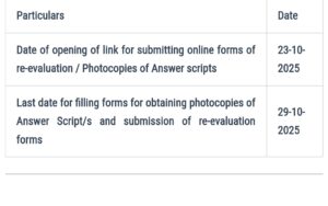 JKBOSE Class 11th Re-evaluation 2025 and Photostat Copy of Answer Scripts Annual Private/Bi-Annual 2025