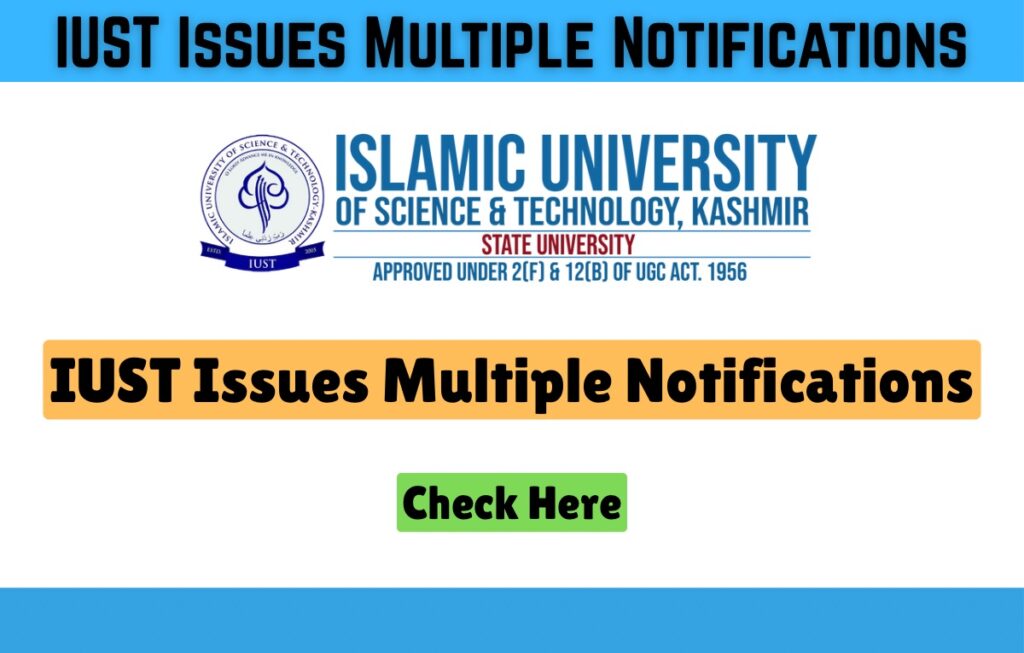 IUST Issues Multiple Notifications