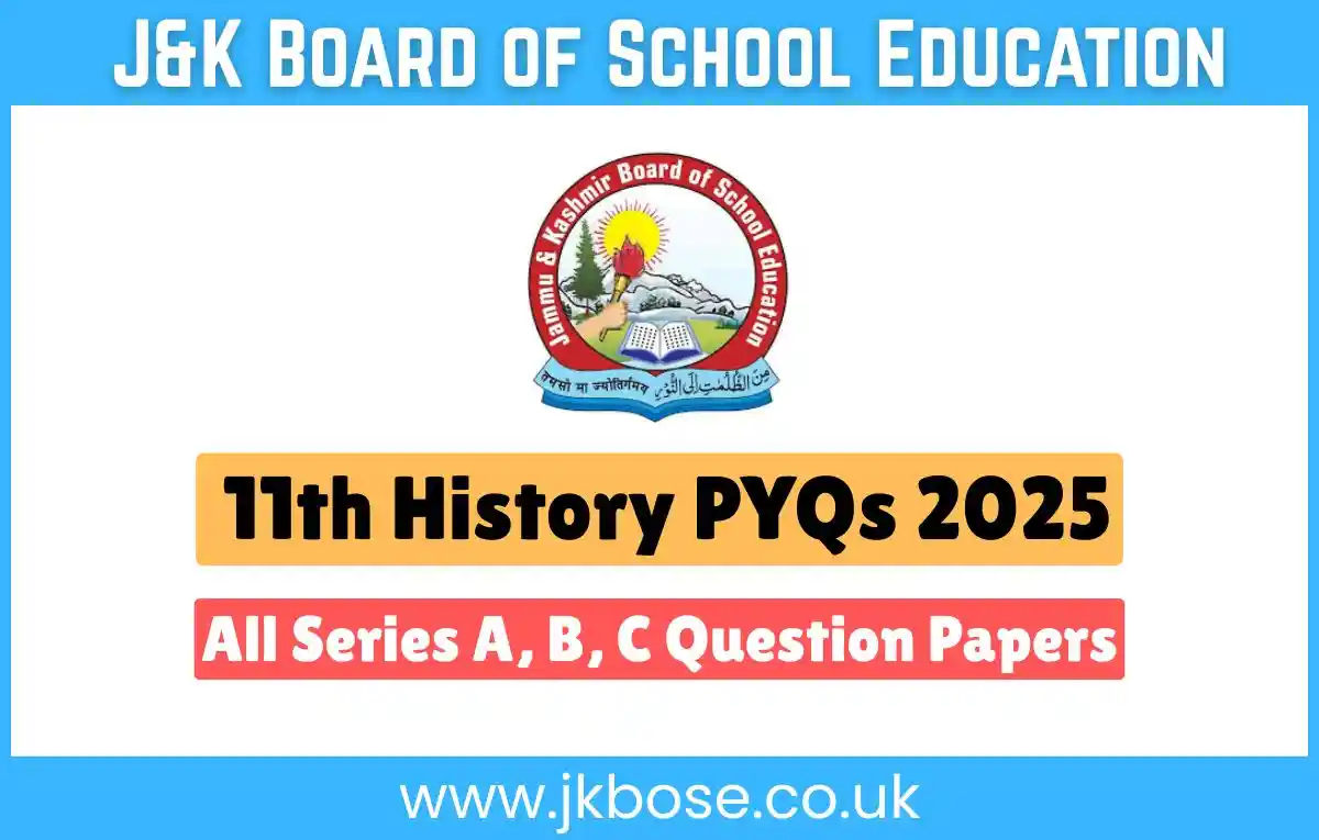 JKBOSE Class 11th History PYQs 2025