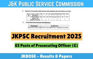 JKPSC Recruitment 2025