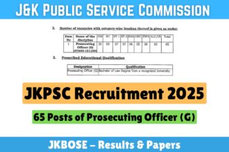 JKPSC Recruitment 2025