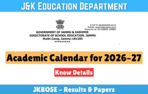 J&K Education Department Constitutes Committee to Prepare Academic Calendar for 2026–27