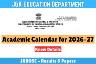J&K Education Department Constitutes Committee to Prepare Academic Calendar for 2026–27