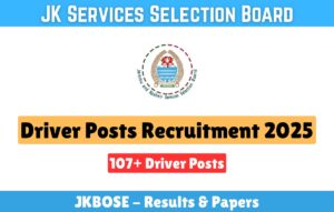 JKSSB Driver Recruitment 2025