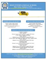Doon International School Baramulla Recruitment 2025