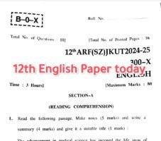 JKBOSE 12th English Paper 2025