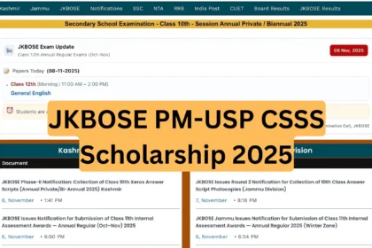 JKBOSE PM-USP CSSS Scholarship 2025
