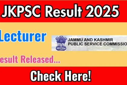 JKPSC Lecturer Result 2025