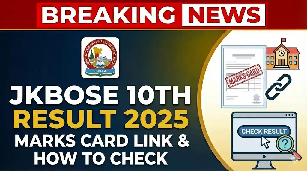 JKBOSE 10th Result 2025: Official Date Confirmed for Jan 1st Week JKBOSE 10th Result 2025: Official Date Confirmed for Jan 1st Week