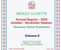 JKBOSE 10th Result Gazette 2025 PDF Link