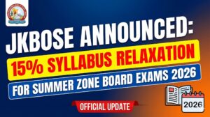15% Syllabus Relaxation for Summer Zone