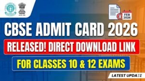 CBSE Admit Card 2026