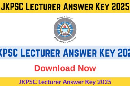 JKPSC Lecturer Answer Key 2025
