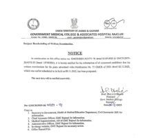 GMC Rajouri Reschedules Written Examination